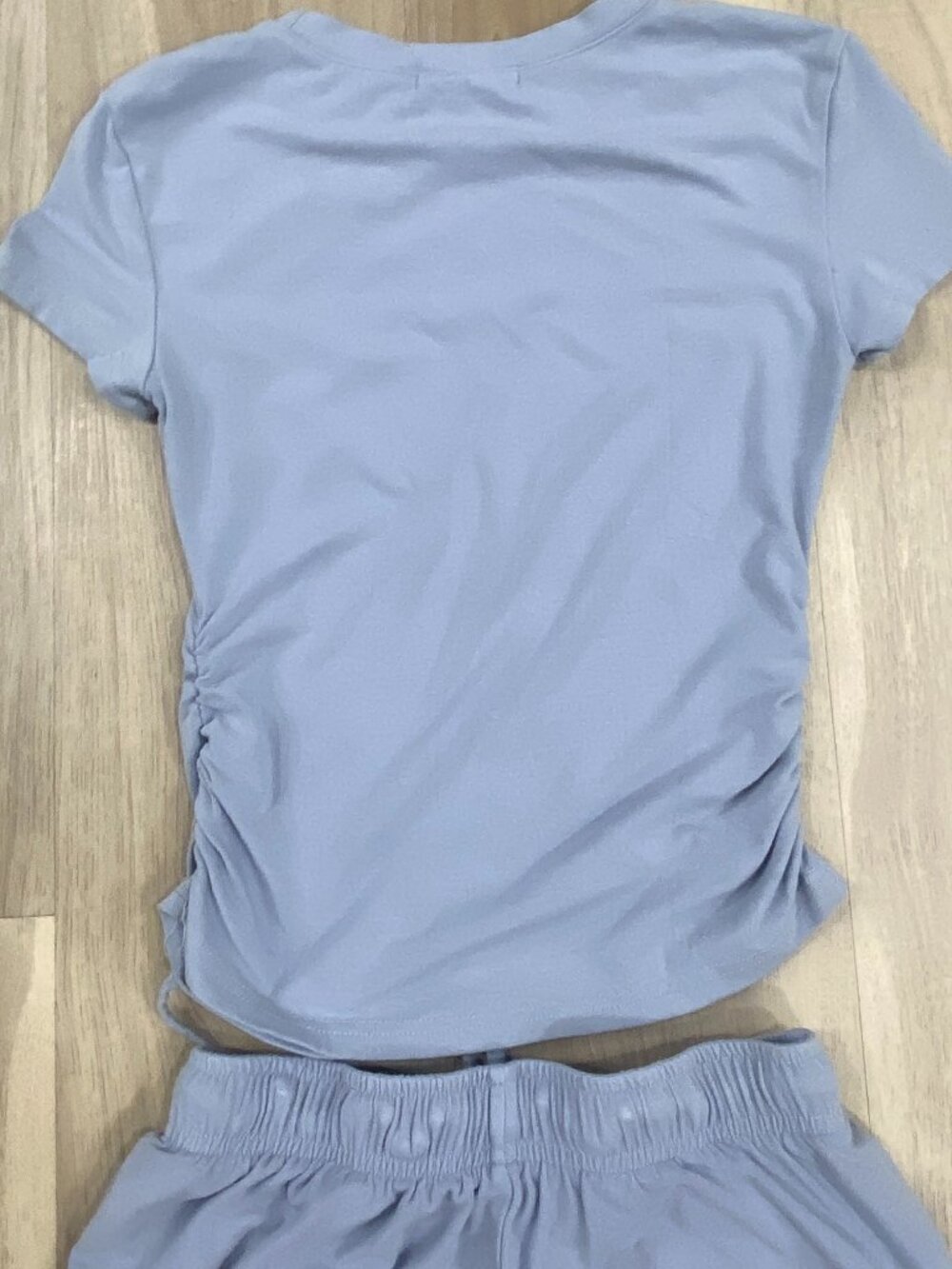 Darong Light Blue 2 Piece Lounge Set XS Soft Stretch Wide Leg Pants Matching Set - Picture 5 of 5